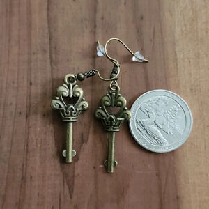 Vintage Key Earrings